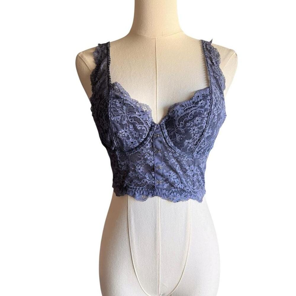 Victorias secret blue lace corset